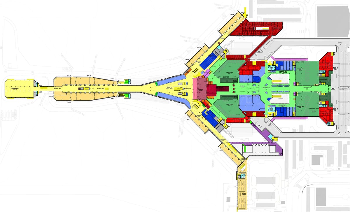 kuvaiti nemzetközi repülőtér, terminál térkép