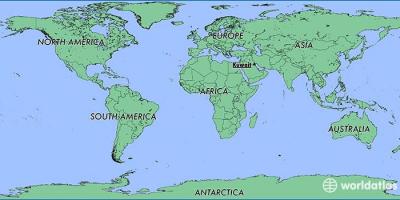 Világ térkép kuvaitban