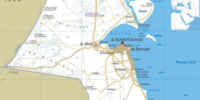 Kuwait city térkép utak